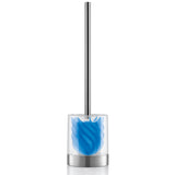 LOOMAID WC-Bürste Silikonkopf Edelstahl/blau mit Ständer (Bürstenhalter) transparent/Edelstahl