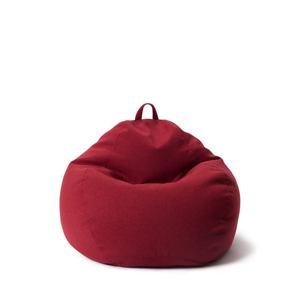 LUMALAND Comfort Line Sitzsack M - 70x80x50 cm Bodenkissen in Rot mit EPS Perlen Füllung, komfortabel und waschbar, ideal für Innenbereich.