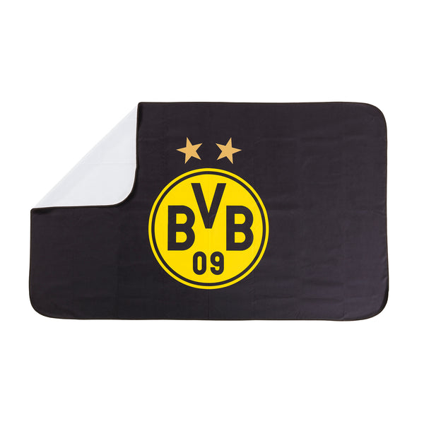 BVB Sporthandtuch Deluxe - 80x130 cm - schwarz/gelb