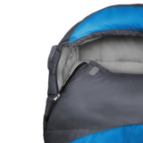 Where Tomorrow Camping Schlafsack Small & Light - Mumienschlafsack mit Tasche - 220 x 80 x 50 cm - Grau-Himmelblau