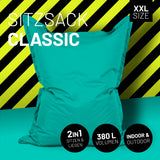 LUMALAND Sitzsack Classic XXL (380 L) - In- & outdoor - Türkis