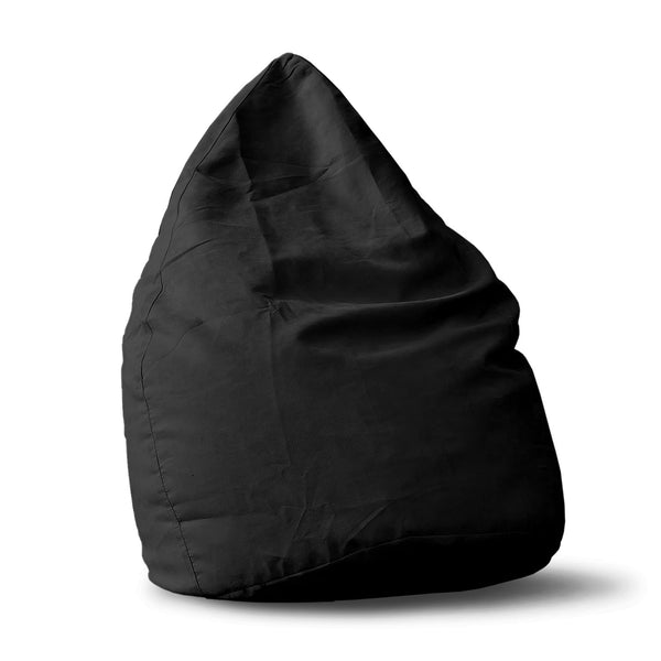 LUMALAND Luxury XL Sitzsack stylischer Beanbag - 120L Füllung - Schwarz