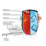 GOURMETmaxx Getränkebecher inkl. Trinkhalm - 2er-Set