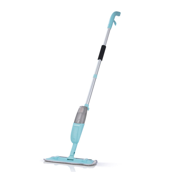 CLEANmaxx Spray-Mopp - Abnehmbarer Wassertank und Tropf-Stopp-Funktion, ideal für Hartböden und Oberflächen, türkis.
