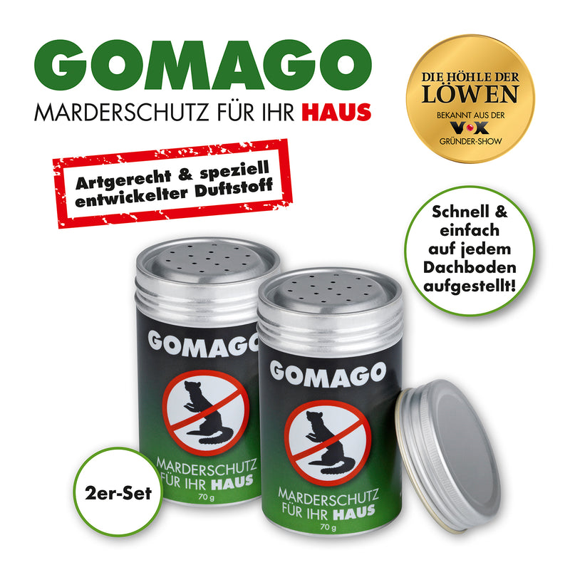 GOMAGO Mardervergrämung Haus - 2er-Set