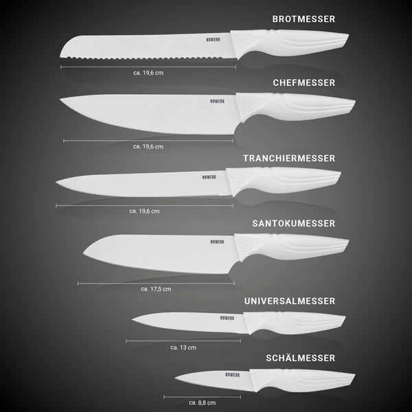 N8WERK Messerset mit hochwertigem Messerblock aus Holz
