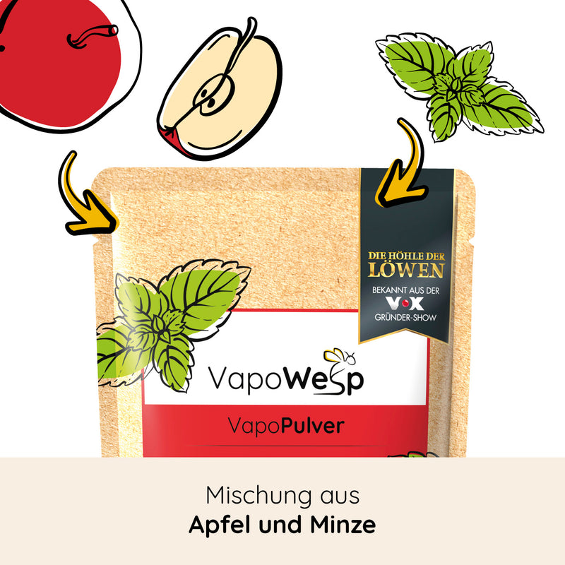 VapoWesp Pulver Apple & Mint - 100 g