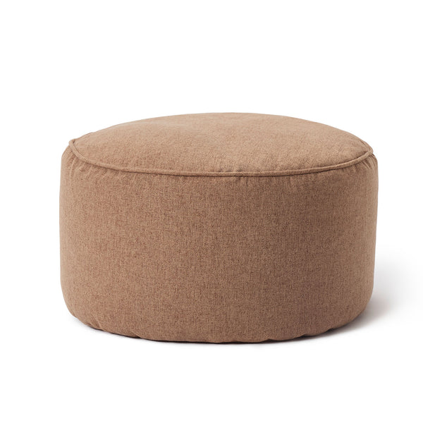 LUMALAND Comfort Line Sitzsack-Hocker 25 x 45 cm in Braun, runder Sitzpouf aus hochwertigem, geruchsneutralem Material für Indoor.