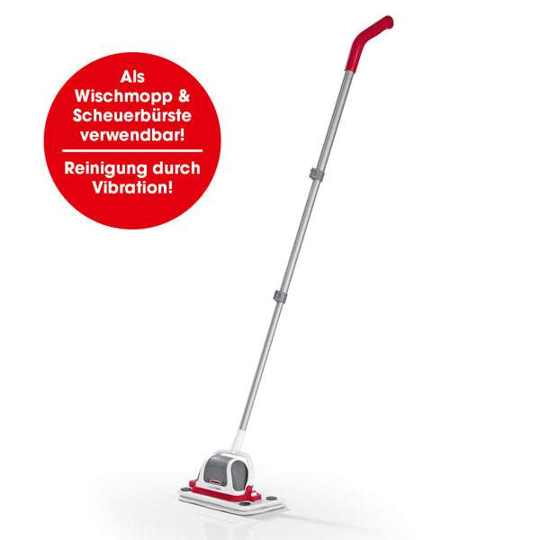 CLEANmaxx Akku-Scheuerbürste 3,7V rot/grau