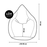 LUMALAND Luxury XL PLUS Sitzsack stylischer Beanbag - 220L Füllung mit extra starken Nähten - Dunkelblau