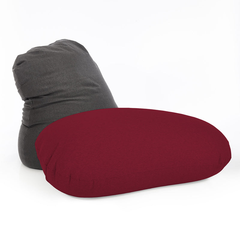 LUMALAND Flexi Comfort Sitzsack - Premium Bean Bag Sitzkissen - Medium 142 x 84 cm - Rot