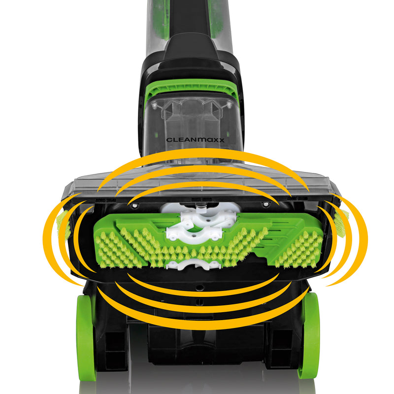 CLEANmaxx Teppichreiniger Professional 800 W in Schwarz/Grün mit Teppichshampoo