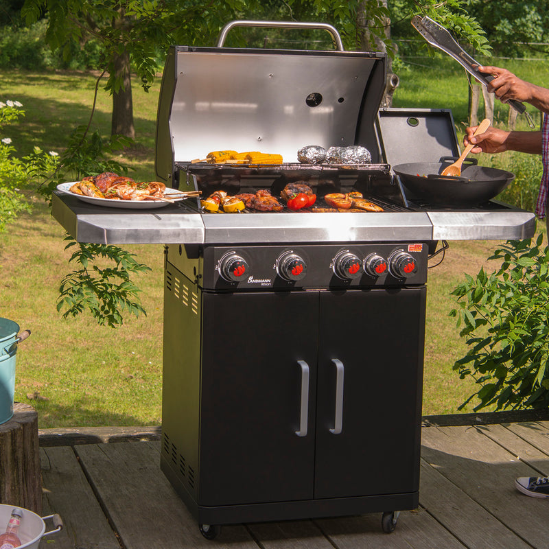 LANDMANN Gasgrill Rexon 4.1 cooK - schwarz