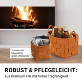 N8WERK Filz-Aufbewahrungskorb S - 24 x 24 x 24 cm - Rost