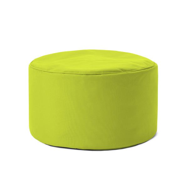 LUMALAND Sitzsack Pouf (50 L) Apfelgrün, multifunktional als Sitzhocker oder Fußschemel für drinnen und draußen.
