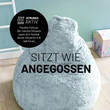 Luxury Fluffy Sitzsack stylischer Webplüsch Beanbag - 120L Pastel Blau