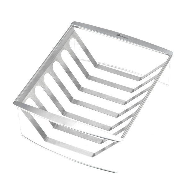 LANDMANN Selection Sparerib-Halter aus Edelstahl für 6 Spareribs bis 3 cm Breite, beidseitig für Braten und Grillen geeignet.