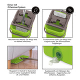 MAXXMEE Komfort-Mopp Smart 7,5 l - Eimer mit 2-Kammer-System - limegreen