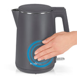 MAXXMEE Wasserkocher "Cool touch" - 1,5 l Füllmenge - cool grey