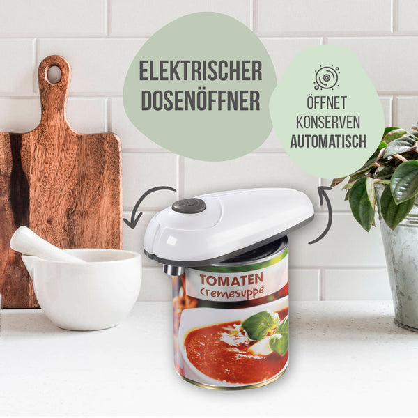 GOURMETmaxx Dosenöffner vollautomatisch - weiß/grau