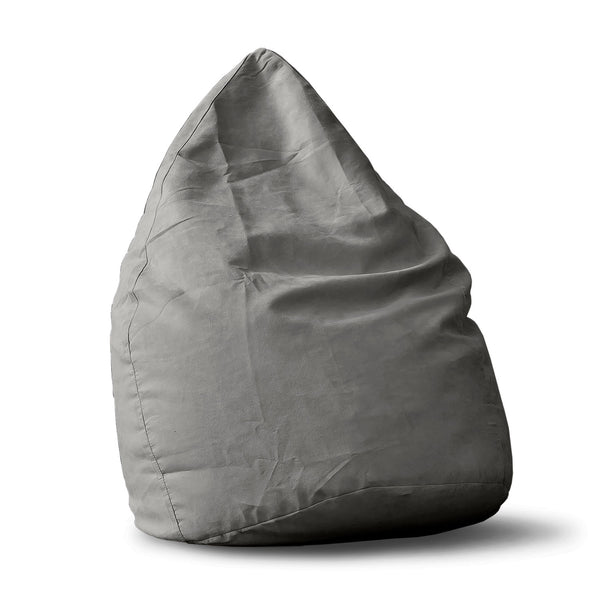 LUMALAND Luxury XL Sitzsack stylischer Beanbag - 120L Füllung - Grau