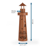 Hoberg LED Deko-Leuchtturm in Rost-Optik