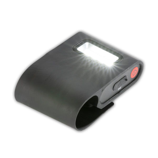 LANDMANN LED-Grilllampe mit magnetischer Befestigung, 100 Lumen Lichtspot und integriertem Timer für perfekte Grillbeleuchtung.