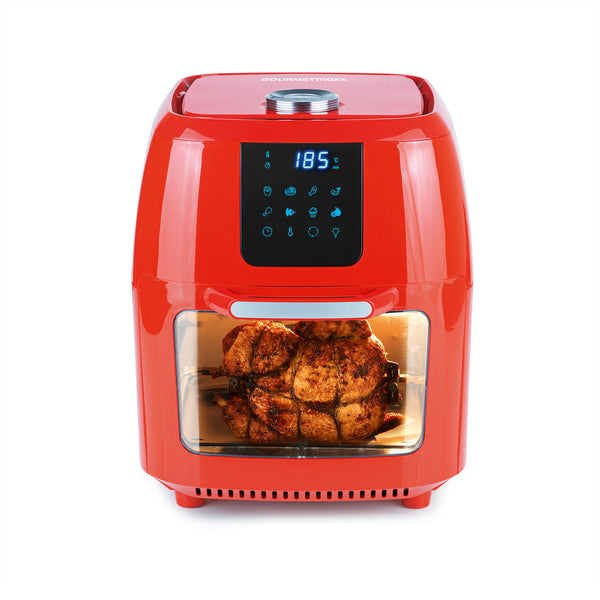 GOURMETmaxx Heißluft-Fritteuse Digital 9in1 1800 Watt Rot