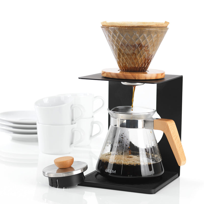 BEEM Kaffeebereiter Set Pour Over - 4-tlg. - 600 ml - schwarz/Edelstahl