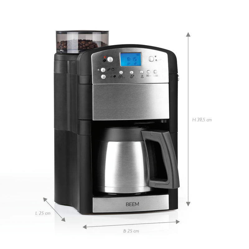 FRESH-AROMA-PERFECT Filterkaffeemaschine mit Mahlwerk - Duo | Glas- und Isolierkanne | 24h-Timer