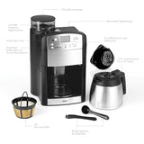 BEEM FRESH-AROMA-PERFECT Filter-Kaffeemaschine mit Mahlwerk - Thermo