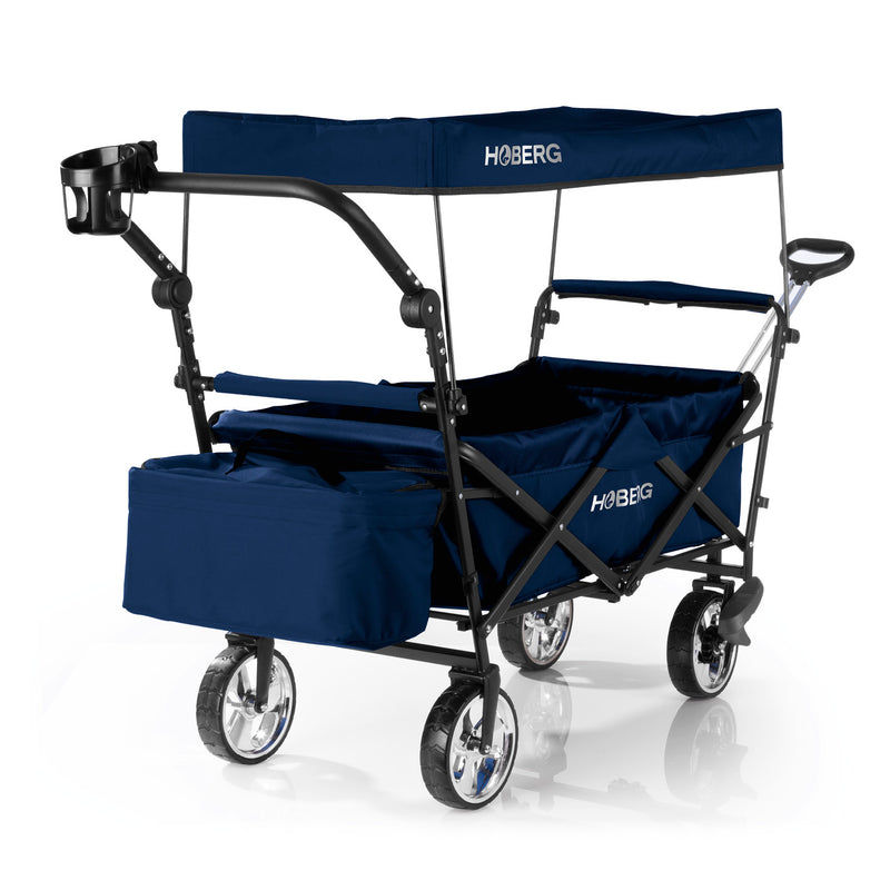 Hoberg Faltbarer Bollerwagen "Premium Class" - Marineblau