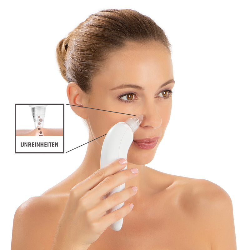VITALmaxx Porenreiniger - Für reine Gesichtshaut - 4 Aufsätze - weiß