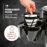 Barista Kaffeemaschine mit Mahlwerk mit Isolierkanne - 1000 Watt - Edelstahl/schwarz
