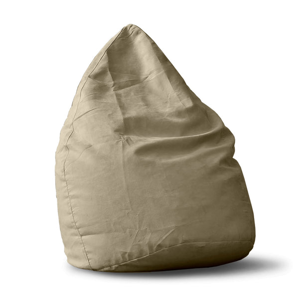 LUMALAND Luxury XL Sitzsack stylischer Beanbag - 120L Füllung - Beige