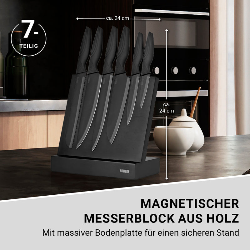 N8WERK Messerset & Messerblock in der Midnight Edition - 7-teilig