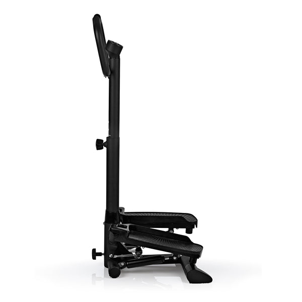 VITALmaxx Fitnesstrainer Swing Stepper mit 2 Expanderbändern - schwarz