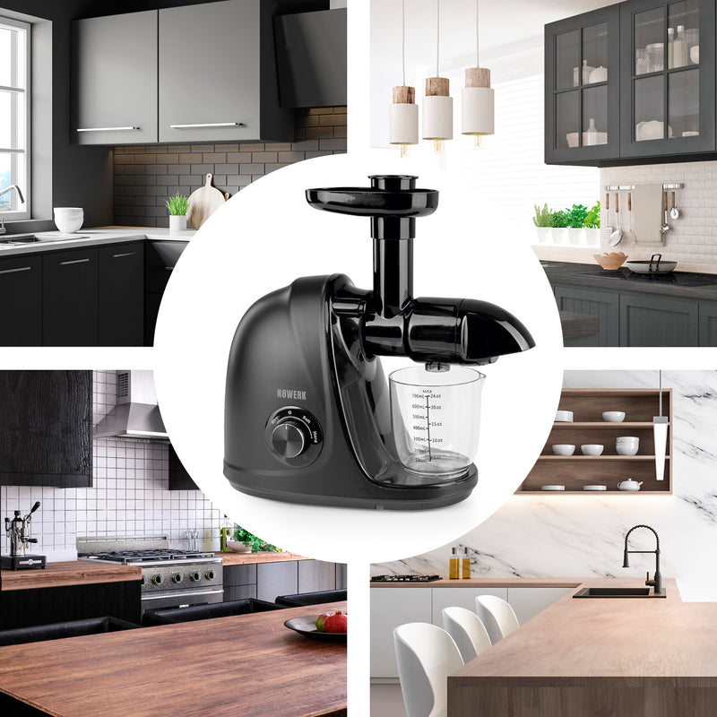 N8WERK Slow Juicer in der Midnight Black Edition