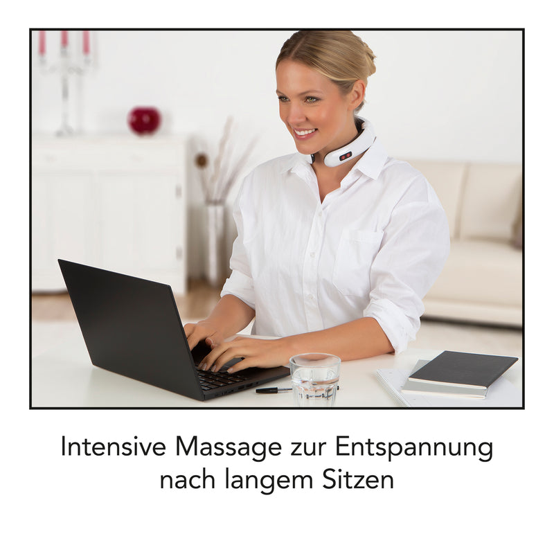 MAXXMEE Nacken-Massagegerät EMS - 16 Intensitätsstufen - weiß/schwarz