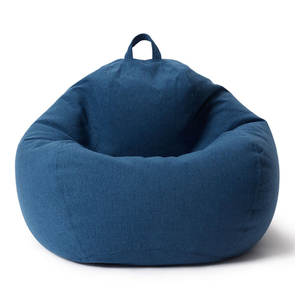 LUMALAND Comfort Line XXL Sitzsack in Dunkelblau, 100x120x50 cm, mit EPS Perlen Füllung, bequemes Bodenkissen für Innenräume.