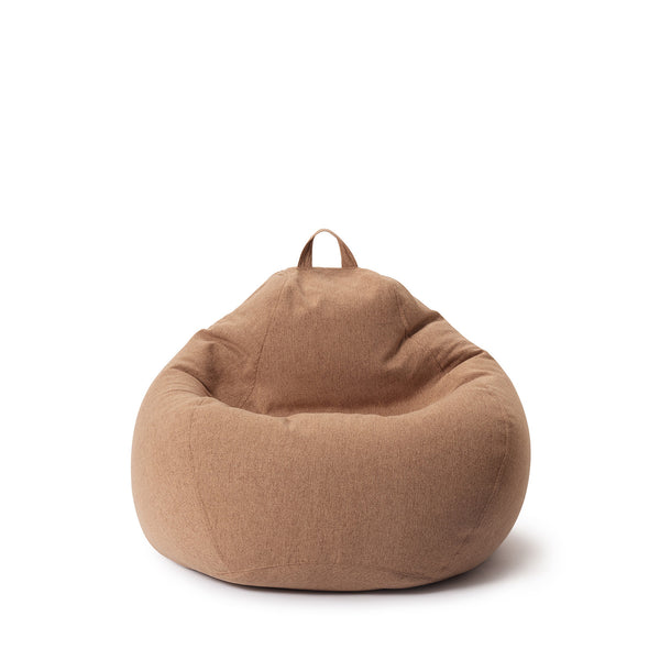 LUMALAND Comfort Line Sitzsack M Braun 70x80x50 cm mit 120 L EPS-Perlenfüllung, weiches Bodenkissen für drinnen, waschbar und formstabil.