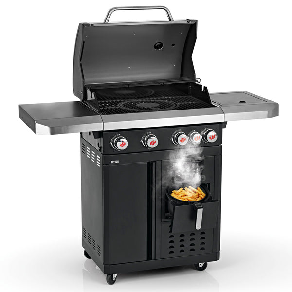 LANDMANN Gasgrill FRYTON 4.1 cooK mit Heißluftfritteuse