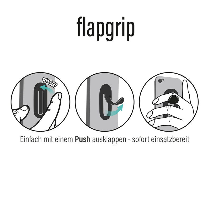 flapgrip Handyhalterung mit Borussia Mönchengladbach-Logo - Smartphone-Halterung - schwarz