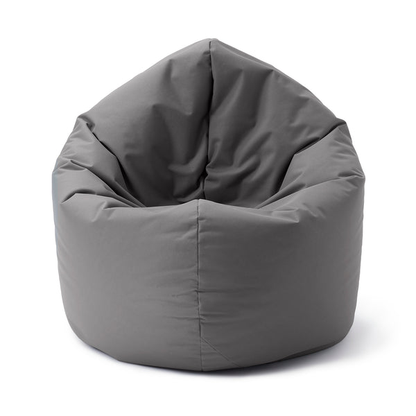 LUMALAND Sitzsack Drops (300 L) grau, bequem für drinnen & draußen, langlebig, leicht, mit hochwertiger EPS-Füllung und verdecktem Reißverschluss.