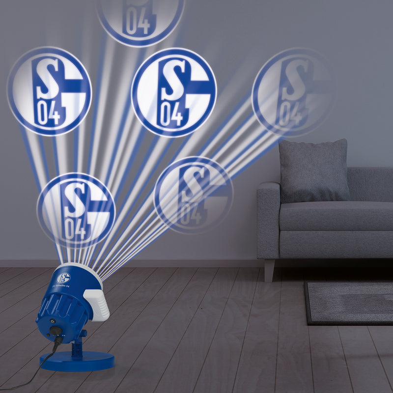 S04 LED-Motivstrahler 7,5W blau/weiß mit Logo