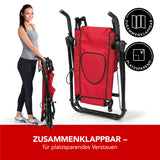 MAXXMEE Inversionstrainer Deluxe - Heimtrainer für Rücken, Bauch, Rumpf & Beine - rot/schwarz