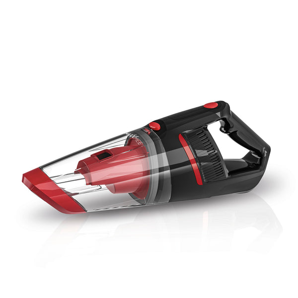 MAXXMEE Akku-Handstaubsauger Nass & Trocken rot/schwarz mit 7,4 V Akku, EPA-Filter, kabellos und für Nass- sowie Trockenreinigung.